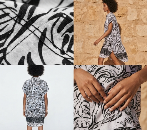 Robe Feuillage - Fibre de lin