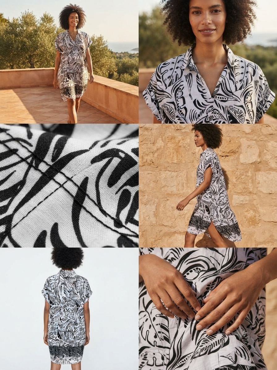 Robe Feuillage - Fibre de lin