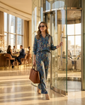 Ensemble Chemise & Pantalon – Élégance Soyeuse