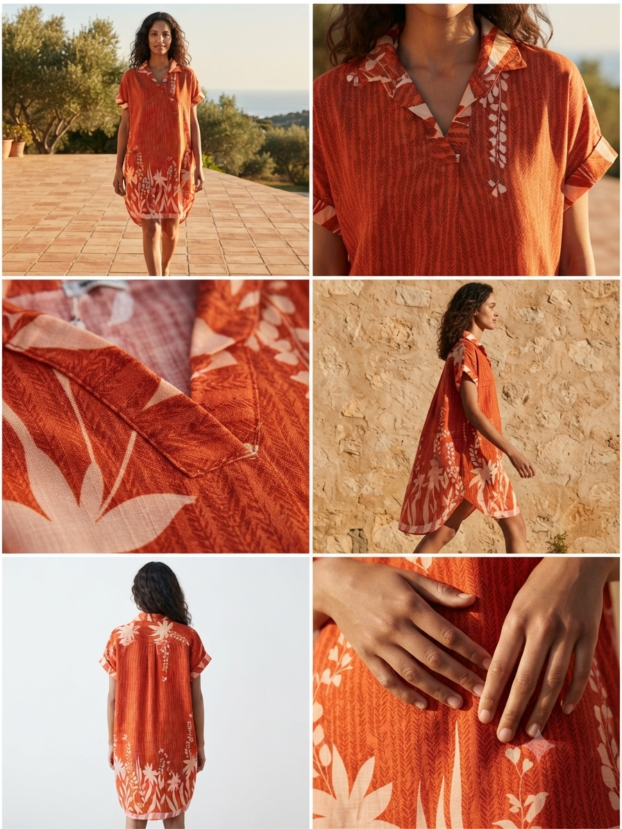 Robe Chemise - Orange
