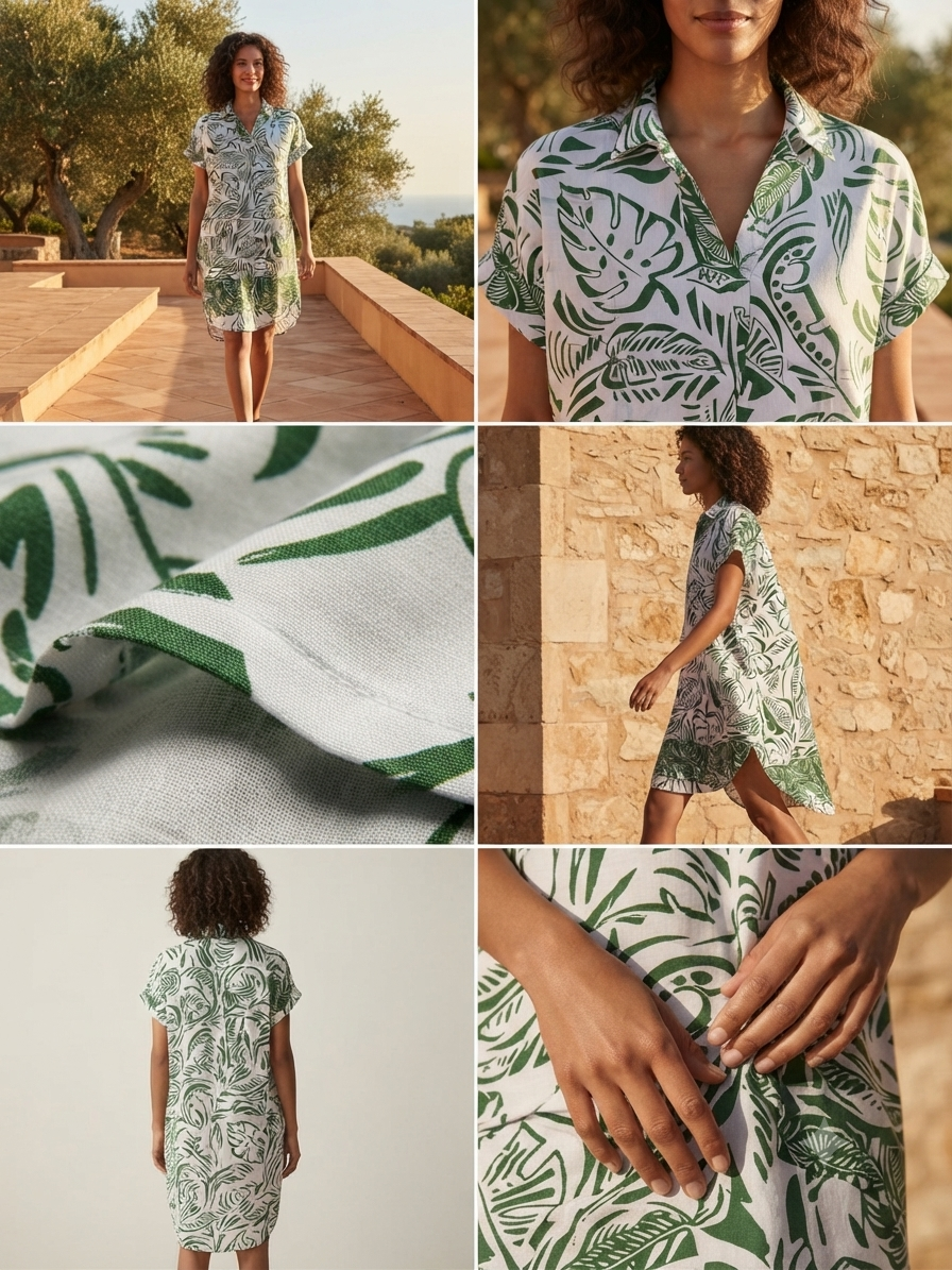 Robe Feuillage - Fibre de lin