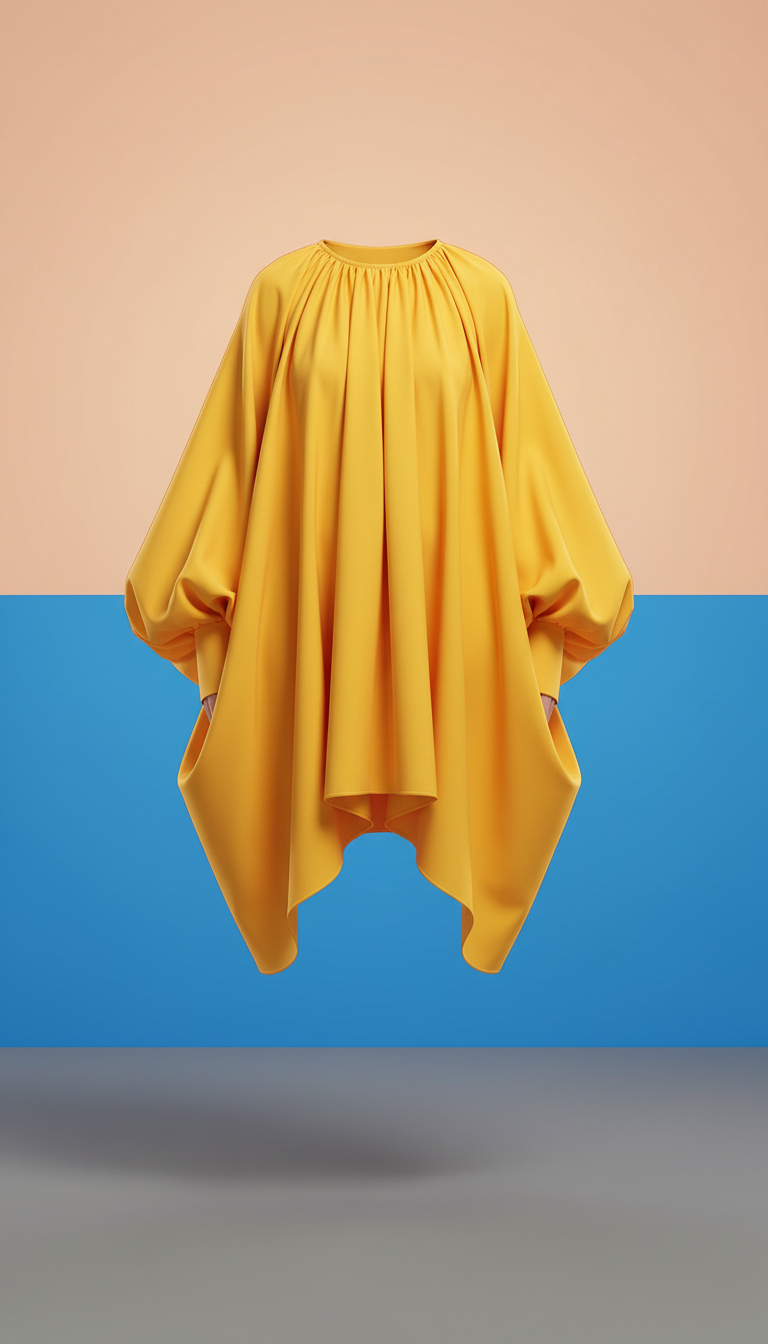 Vivid Yellow Oversized Statement Blouse